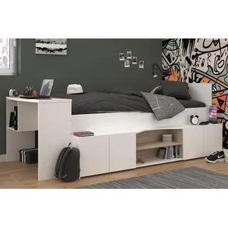 Parisot Hochbett Cleo 90 x 200 cm Eiche weiß