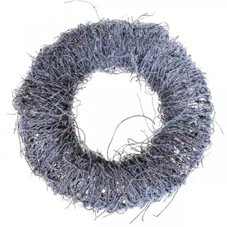 Viana Bastelkranz Dekokranz Natur, Rebenkranz beschneit Ø35cm, Adventskranz, Türkranz