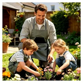 Verstellbare Gartenschürze mit Schnellverschluss und großer Tasche für Werkzeuge