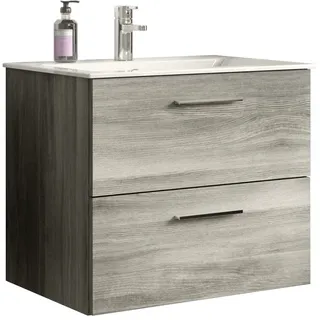 xonox.home Wachbeckenunterschrank York Rauchsilber 60 cm