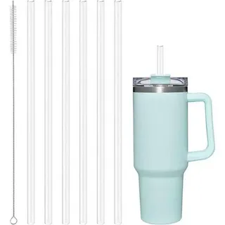 Strohhalme Plastik wiederverwendbar Set 6 6pcs Plastik Strohhalme