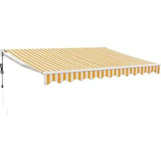 vidaXL Gelenkarmmarkise 300 x 250 cm gelb, weiß