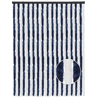 Arsvita Türvorhang Flauschvorhang 120x200cm (1 St), Ösen, blickdicht, Insektenschutz Vorhang für Terrasse, Balkon, Pavillon, Camping blau