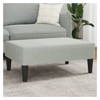 vidaXL Fußhocker Hellgrau 77x55x31 cm Samt