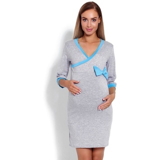PeeKaBoo Umstandsnachthemd Stillnachthemd Nachthemd Stillen Schwangerschaft blau L/XL