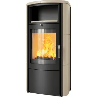 Kaminofen Hark 57 7 kW - Ofenkacheln: creme - Korpus: graphit