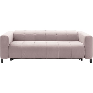 Schlafsofa PLACES OF STYLE "Termini" Sofas Gr. B/H/T: 230 cm x 69 cm x 104 cm, Samtvelours, Breite 230cm, HR-Kaltschaum RG-40, rosa (altrosé) Einzelsofas drei Breiten und 3 Matratzenausführungen; als Dauerschläfer geeignet