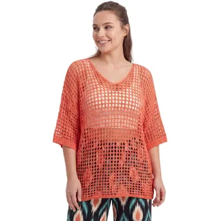 Häkel Shirt Damen Sommer Oberteil Lochstrick Oversize Pullover perfekt für Frühjahr und Sommer - 40-42