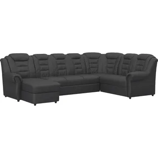 Home Affaire Wohnlandschaft HOME AFFAIRE "Boston U-Form", schwarz, B:333cm H:102cm T:216cm, 64% Polyurethan, 25% Polyester, 11% Baumwolle, Sofas, Wohnlandschaft, mit hoher Rückenlehne, wahlweise mit Bettfunktion & Stauraum