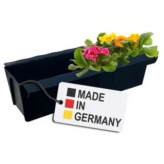 Buri Europaletten Blumenkasten Schwarz Pflanzkasten zum An- & Einhängen Blumentopf