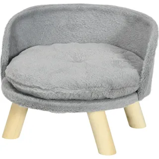 Skandinavisches Hundesofa Mit Abnehmbarem, Weichem Kissen, Graues Holz, 40 X 33 Cm