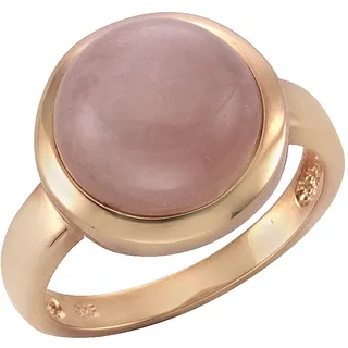 ZEEme 925 Sterling Silber rosé-vergoldet mit echtem Rosenquarz 12mm