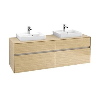 Waschbeckenunterschrank 160 x 55 cm Nordic Oak
