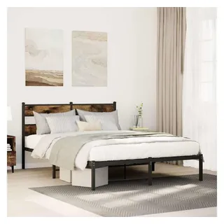 vidaXL Metallbett 140 x 190 cm Brown