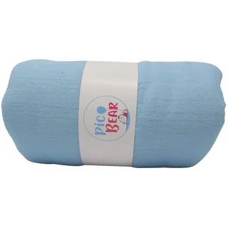 pic Bear Mini Stillkissen aus Musselin für Unterwegs 24 x 20 cm (Airy-Blue) | Weiches Armkissen für Mama und Papa, das den Unterarm beim Stillen oder Füttern angenehm unterstützt