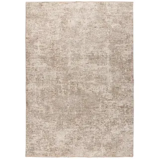 OBSESSION My Bella 239", beige Creme, B:120cm H:13mm L:170cm, Polyester, Teppiche, Teppich, modernes abstraktes Design, Hoch-Tief Effekt, mit Fransen