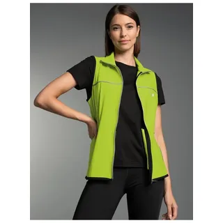 Steppweste TRIGEMA "TRIGEMA Atmungsaktive Sport-Weste", Damen, Gr. 3XL, gelb (lemon), 92% Polyester, 8% Elastan, lang, Westen Steppweste