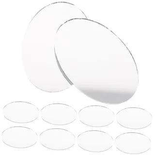 IWOWHERO 10 Stück Ovale Glasspiegelplatten 2.17X1.42In Leichte Bastelspiegel Für DIY Kosmetikspiegel Ersatz Zum Kleben Wanddekoration Hochzeit