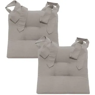 Magma Heimtexx Stuhlkissen, Taupe, Textil, Uni, Füllung: Polyurethan (Pur), 42x7x46 cm, Wohntextilien, Kissen, Sitzkissen