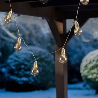 Lindby LED Solarleuchte 'Lampini' (spritzwassergeschützt in Transparent (10 flam