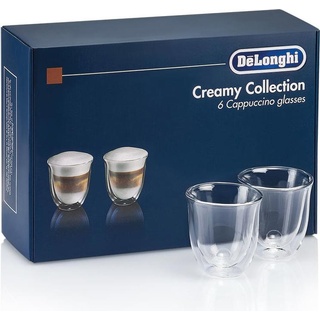 De'Longhi, Tasse, SET DLSC301 Cappuccino Glas 6er Set (190 ml, 6 x)