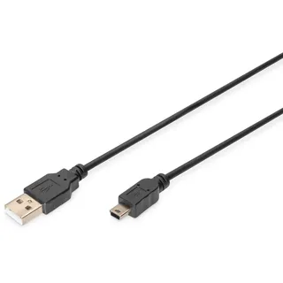 Digitus USB-A auf Mini-USB 1,8 m Schwarz