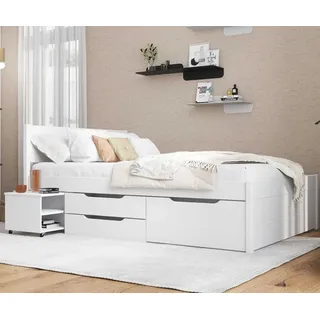 Interlink Inter Link Bett Efetivo 140 x 200 cm Holz Weiß