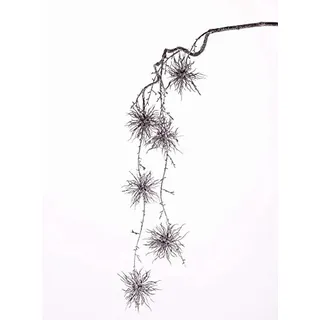 artplants.de Deko Zweig Zaubernuss Zweig Zendaya mit Blüten, gefroren, braun, 110cm - Kunstblume Hamamelis