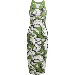 ADIDAS Damen Kleid FARM Premium Kleid, Größe S in Grau CREWHT/CREGRN/BLACK