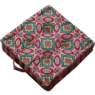 ILiemao Sitzkissen Garten bunt, sesselauflage Outdoor, sitzerhöhung Stuhl, stuhlkissen 40x40, bodenkissen Boho, sitzkissen Sessel senioren für stuhlerhöhung Erwachsene Auto gartenstuhl(G)
