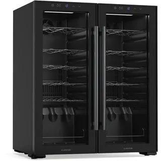 Klarstein Shiraz Weinkühlschrank 2 Zonen | LED-Beleuchtung, Touch-Bedienung, Elegantes Design, Weinklimaschrank
