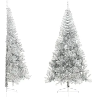 vidaXL Künstlicher Weihnachtsbaum mit Ständer Silber 240 cm