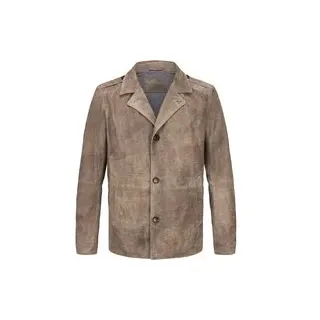 MILESTONE Herren Lederjacke braun Ziegenvelours, braun, Frühjahr/Sommer 2026