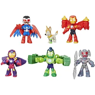Marvel Avengers Pack Actionfigurenset 5 Sammelfiguren plus Tierfigur