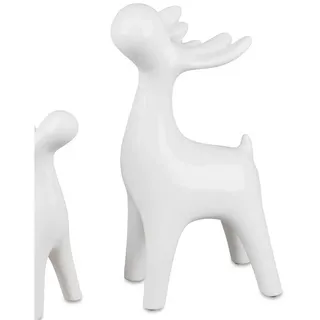 formano Dekofigur Basic Weihnachtsdeko, Weihnachtsdeko, Weiß, Hirsch, H: 44cm weiß