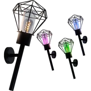 GLOBO RGB LED Wandlampe (8,5W) schwarz