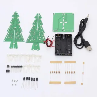 MiOYOOW DIY Elektronik Kit, 36 LED Bunte Weihnachtsbäume, Lötübungen Lernen