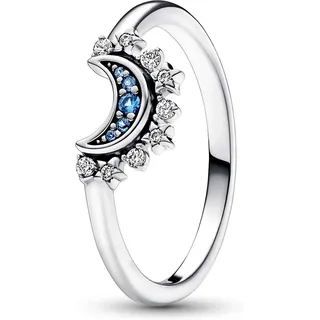 Pandora 192675C01 Damen-Ring Himmlischer Blau Funkelnder Mond, 60/19,1