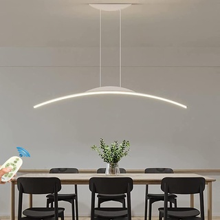 Lanekd Lampe Moderne Esstischlampe LED Pendelleuchte Dimmbar, Esszimmerlampe Wohnzimmerlampe Küchenlampe Hängend Leuchte, 3000K-6500K Mit Fernbedienung Hängelampe Höhenverstellbar Decke Hängeleuchte