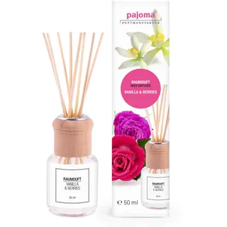 pajoma® Raumduft 50 ml inkl. Duftstäbchen, Vanilla & Berries Flüssigkeit