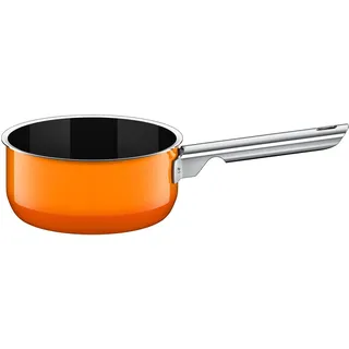Silit Passion Orange Stielkasserolle 16cm ohne Deckel, Kochtopf klein 1,3l, Milchtopf Induktion, Silargan Funktionskeramik, Auslaufmodell, orange
