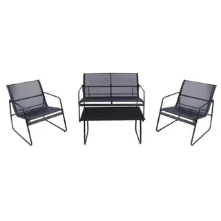 Lex Lounge Set 4-tlg. Schwarz