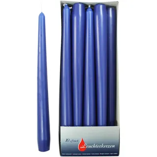 10er Pack Spitzkerzen blau, ca. 22 x 240 mm, 10 x 10 Stück