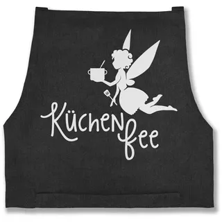 Shirtracer Kochschürze Küchen Fee, (1-tlg), Kochschürze Damen Frauen schwarz
