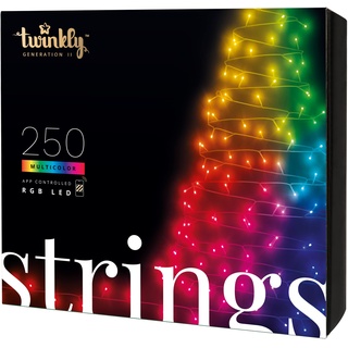 twinkly Strings 250 (TWS250STP-BEU) Smart Christmas tree lights 250 LED RGB 20 m