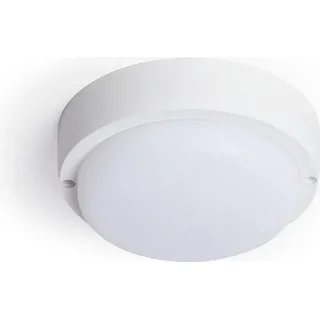LED-Deckenleuchte 15W Rund für Aussen Ø140 mm IP65 Weiss 3000K Warmweiß - Weiß