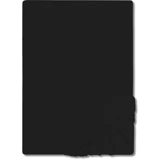 CloudComfort Basic Spannbettlaken Jersey-Stretch schwarz 90 x 190 - 100 x 200 cm