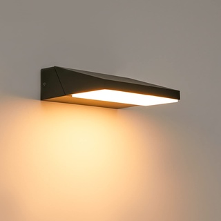CELAVY LED Wandleuchte Wandlampe aussen - Außenwandleuchte 11W, Modern Außenleuchte Außenlampe Aussenlampe Wand, IP65 Wasserdicht Aussenleuchte Außenbeleuchtung Ausenbeleutung Hauswand, Schwarz