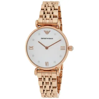 Emporio Armani Uhr für Damen, Zweizeiger Uhrwerk, 32mm Rosegold Edelstahlgehäuse mit einem Edelstahlarmband, AR11267