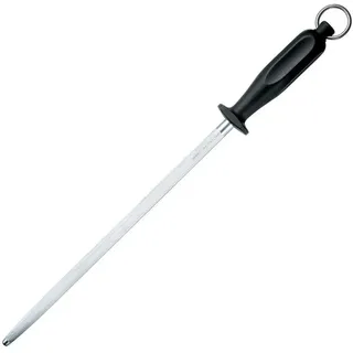 Victorinox Erwachsene Schärfen Metzgerstahl 30 cm rund Nylongriff Schustermesser, weiss, Messerschärfer, Weiss